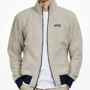 Patagonia Men's Cream Shearling Full-Zip Sweater